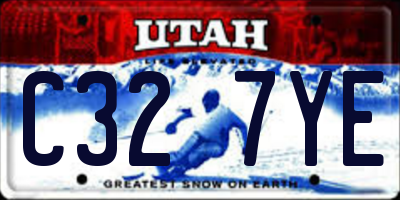 UT license plate C327YE