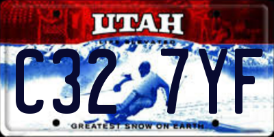 UT license plate C327YF