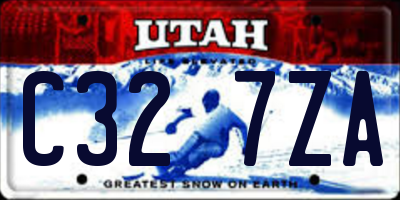 UT license plate C327ZA