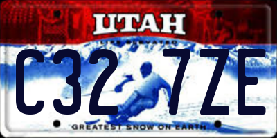 UT license plate C327ZE