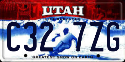 UT license plate C327ZG