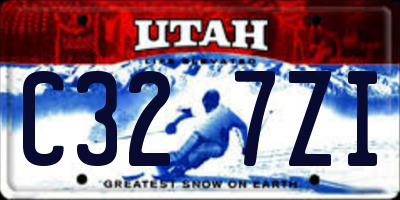 UT license plate C327ZI