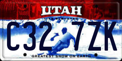 UT license plate C327ZK