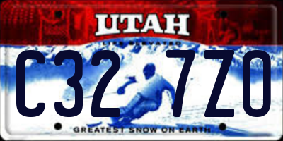 UT license plate C327ZO