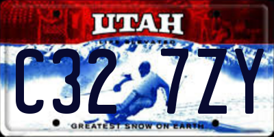 UT license plate C327ZY