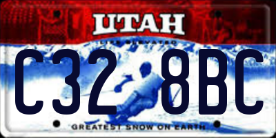 UT license plate C328BC