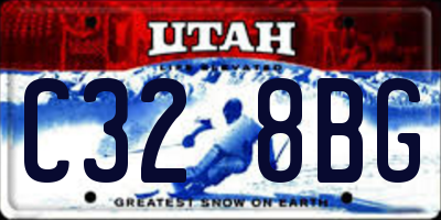 UT license plate C328BG