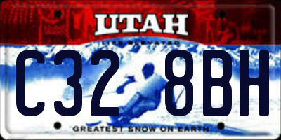 UT license plate C328BH