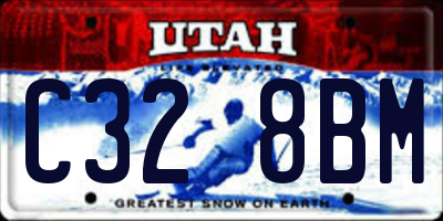 UT license plate C328BM