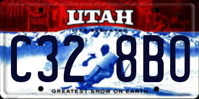 UT license plate C328BO
