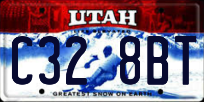 UT license plate C328BT