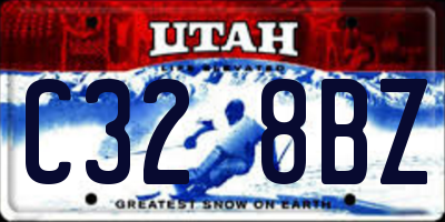UT license plate C328BZ