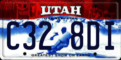 UT license plate C328DI