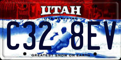 UT license plate C328EV