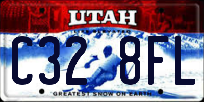UT license plate C328FL