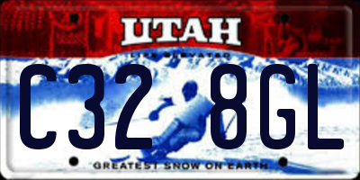 UT license plate C328GL