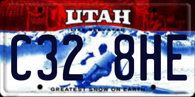 UT license plate C328HE