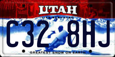 UT license plate C328HJ