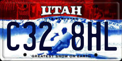UT license plate C328HL