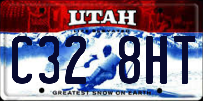 UT license plate C328HT