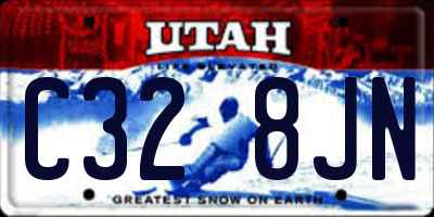 UT license plate C328JN