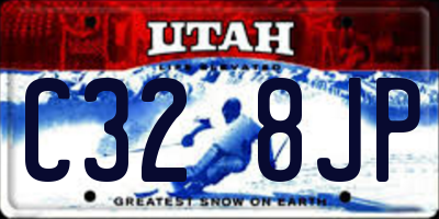 UT license plate C328JP