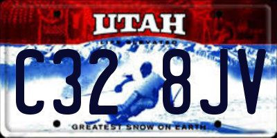 UT license plate C328JV