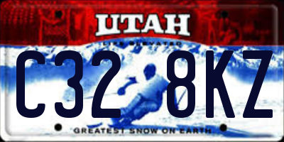 UT license plate C328KZ