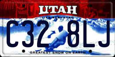 UT license plate C328LJ