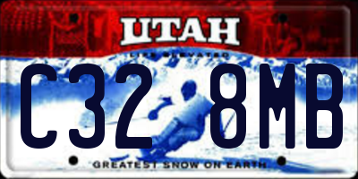 UT license plate C328MB