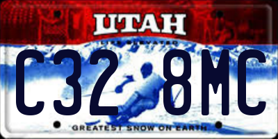 UT license plate C328MC