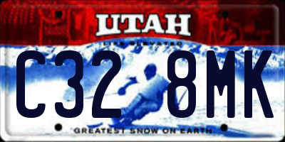 UT license plate C328MK