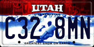 UT license plate C328MN