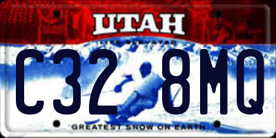 UT license plate C328MQ