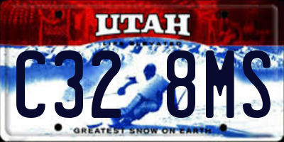 UT license plate C328MS