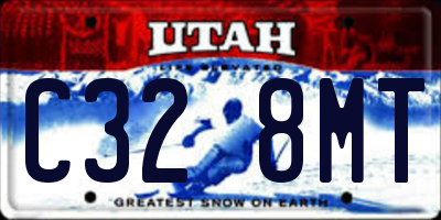 UT license plate C328MT