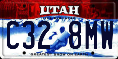 UT license plate C328MW