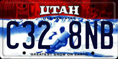 UT license plate C328NB