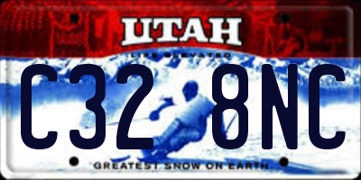 UT license plate C328NC