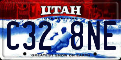 UT license plate C328NE