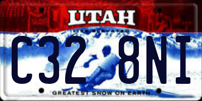 UT license plate C328NI