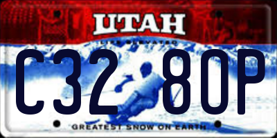 UT license plate C328OP