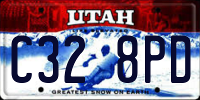 UT license plate C328PD