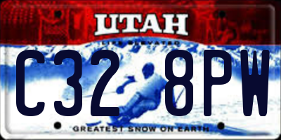 UT license plate C328PW