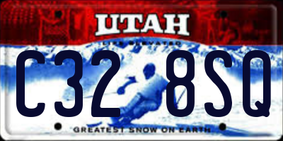 UT license plate C328SQ
