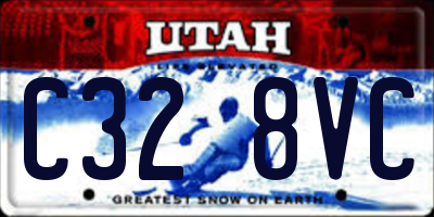 UT license plate C328VC