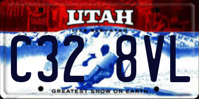 UT license plate C328VL