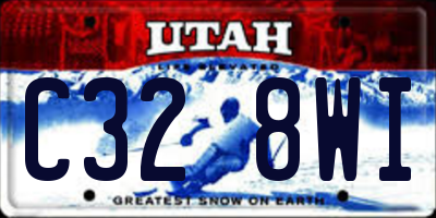 UT license plate C328WI