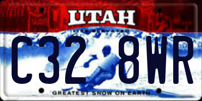 UT license plate C328WR