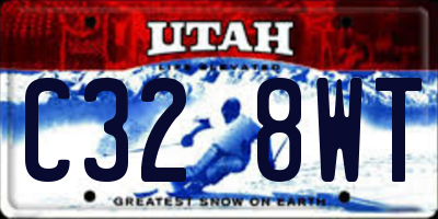 UT license plate C328WT
